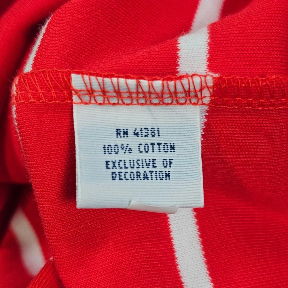 Polo Ralph Lauren Shirt Men Medium Red White Striped Custom Slim Performance